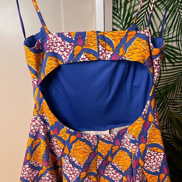 Zara Womens Tribal Print Open Back Mini Dress Medium - Picture 6 of 11